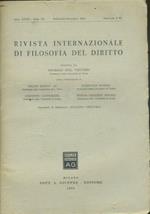 Rivista internazionale di filosofia del diritto. Anno XXXI. Serie III. Settembre - Dicembre 1954