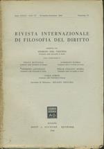 Rivista internazionale di filosofia del diritto. Anno XXXII. Serie III. Novembre - Dicembre 1955