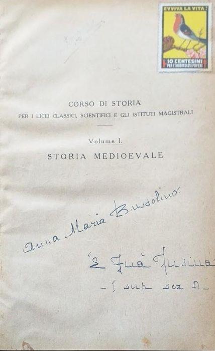 Corso di Storia per i licei classici, scientifici e gli istituti magistrali. Edizione interamente rifatta secondo i programmi ministeriali del 7 maggio 1936. Volume 1: storia medioevale volume 2: storia moderna - Alfonso Manaresi - copertina