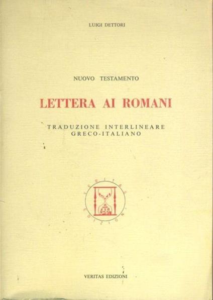 Lettera ai romani.Nuovo testamento - copertina
