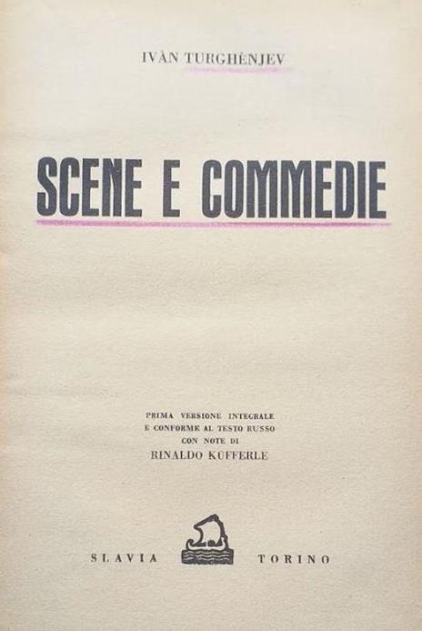 Scene e Commedie - copertina