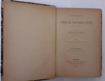 Commento al codice di procedura civile Volume IV - Francesco Ricci - copertina
