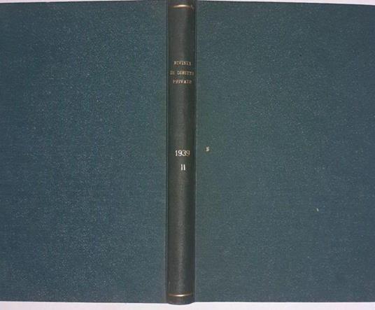 Rivista di diritto privato Vol IX Parte seconda - Mario Rotondi - copertina