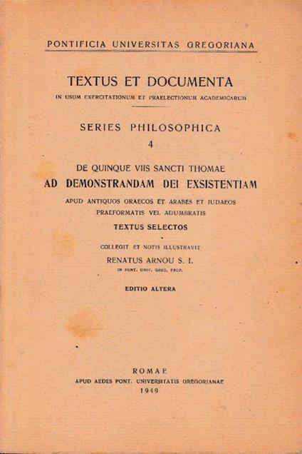 Textus et documenta. Series philosophica 4 - copertina