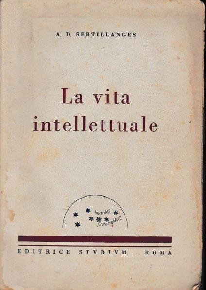 La vita intellettuale - A. D. Sertillanges - copertina