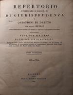 Repertorio universale e ragionato di giurisprudenza e questioni di dritto del signor Merlin (tomo ventesimo)