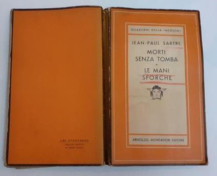 Morti senza tomba-Le mani sporche - Jean-Paul Sartre - copertina