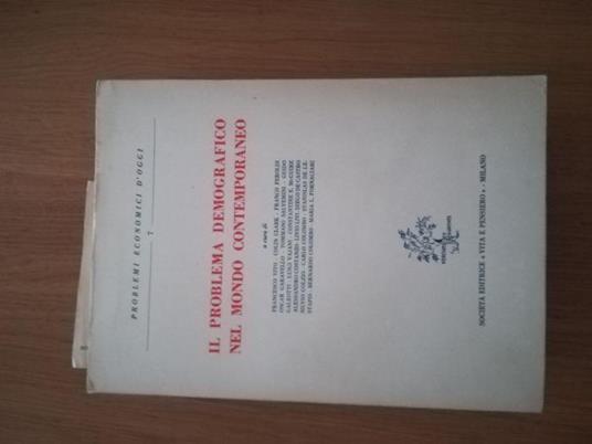Il problema demografico nel mondo contemporaneo - copertina