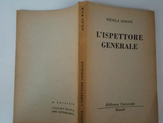 L' ispettore generale - Nikolaj Gogol' - copertina