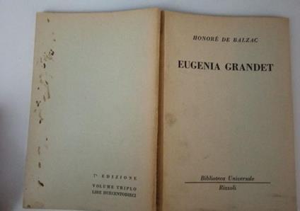 Eugenia Grandet - Honoré de Balzac - copertina