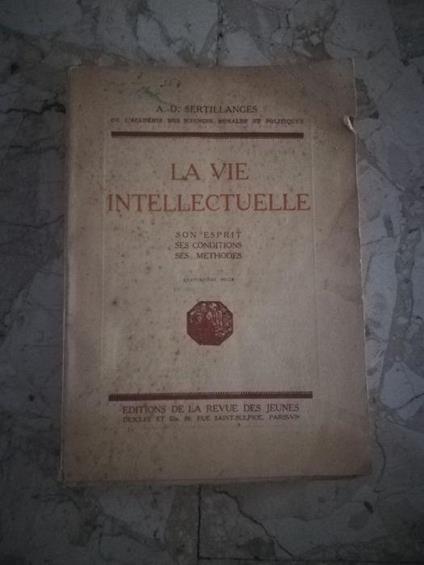 La vie intellectuelle - copertina