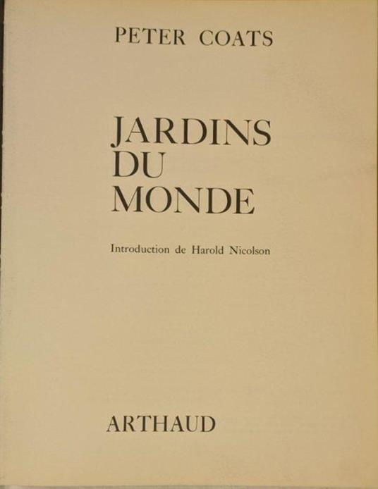 Jardins du monde - Peter Coats - copertina