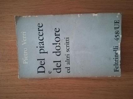 Del piacere e del dolore e altri scritti - Pietro Verri - copertina