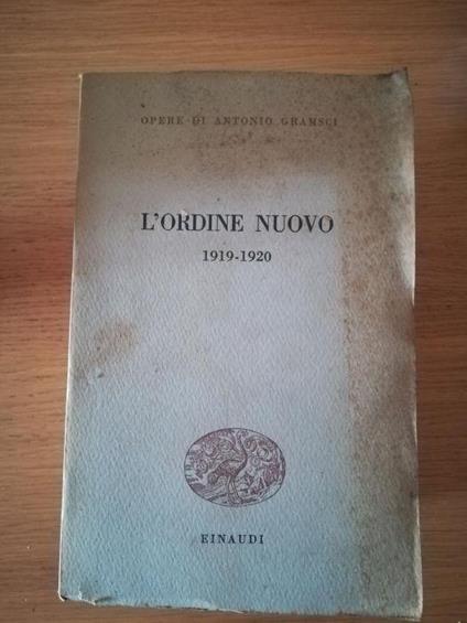 L' ordine nuovo 1919 - 1920 - Antonio Gramsci - copertina