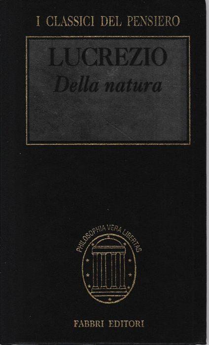 Della natura - Tito Lucrezio Caro - copertina