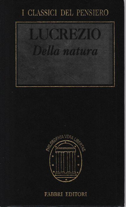 Della natura - Tito Lucrezio Caro - copertina