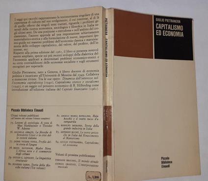 Capitalismo ed economia - Giulio Pietranera - copertina