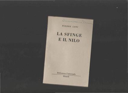 la sfinge e il nilo - Loti Pierre - copertina