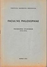 Facultas philosophiae. Programma studiorum 1975-1976