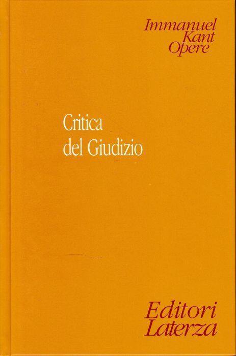 Critica del giudizio - Immanuel Kant - copertina