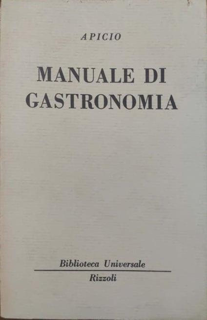 Manuale di gastronomia - copertina
