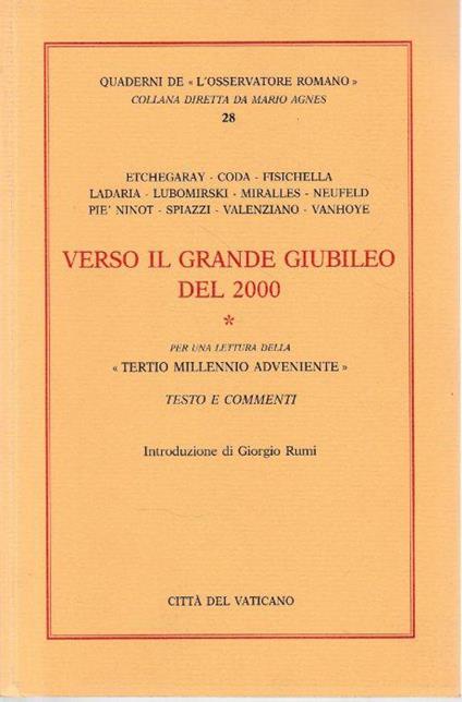 Verso il grande giubileo del 2000 - copertina