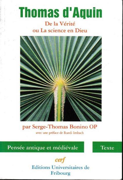 De La Verite. Question 2 (La Science En Dieu) Di: Thomas D'Aquin - copertina