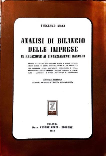 Analisi di bilancio delle imprese in relazione ai finanziamenti bancari - Vincenzo Masi - copertina