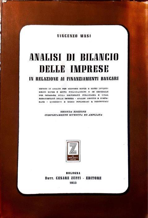 Analisi di bilancio delle imprese in relazione ai finanziamenti bancari - Vincenzo Masi - copertina