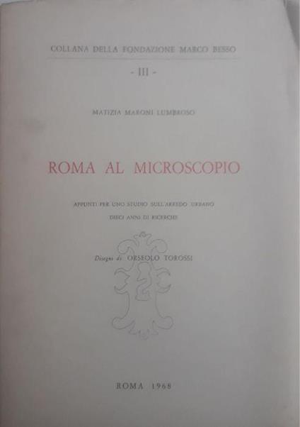 Roma al microscopio - Matizia Maroni Lumbroso - copertina