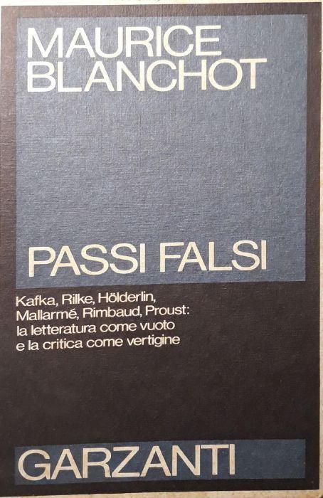 Passi falsi - Maurice Blanchot - copertina
