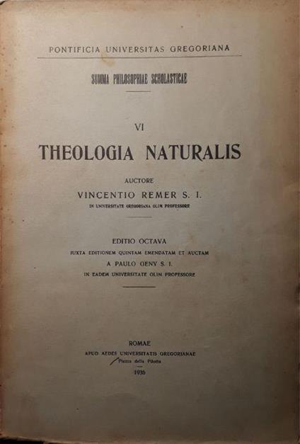 Theologia Naturalis - copertina