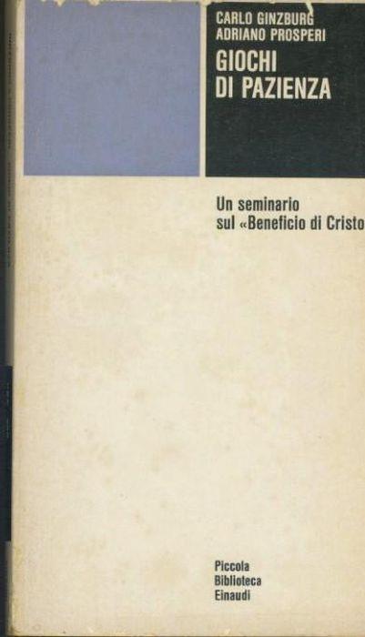 Giochi di pazienza - Carlo Ginzburg - copertina