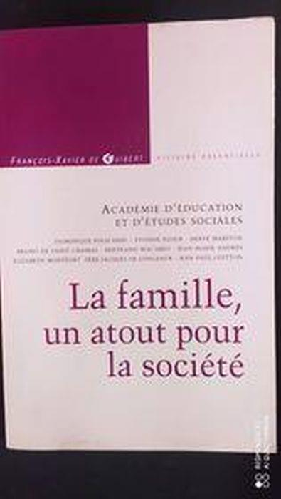 La famille, un atout pour la sociètè - copertina
