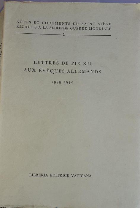Lettres de pie XII aux Eveques allemands 1939-1944 - copertina