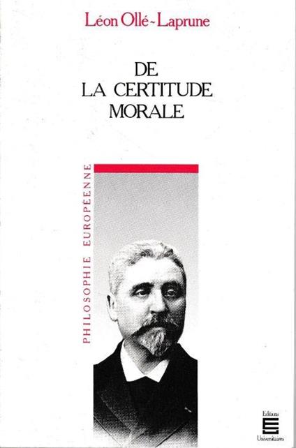 De la certitude morale - Léon Ollé-Laprune - copertina
