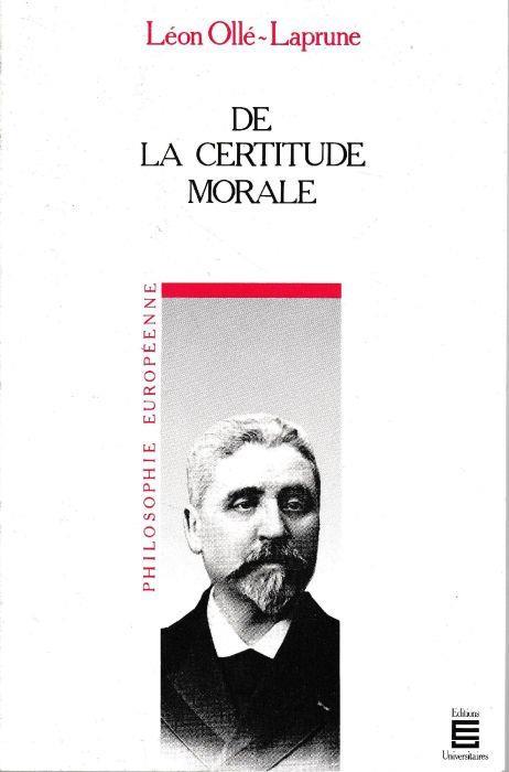 De la certitude morale - Léon Ollé-Laprune - copertina