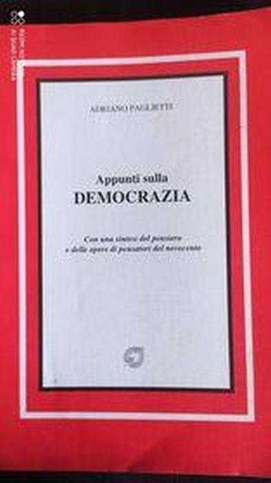 Appunti sulla democrazia - Adriano Paglietti - copertina