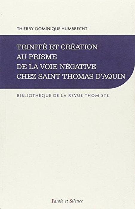 Trinité et création au prisme de la voie négative chez Saint Thomas d'Aquin - copertina