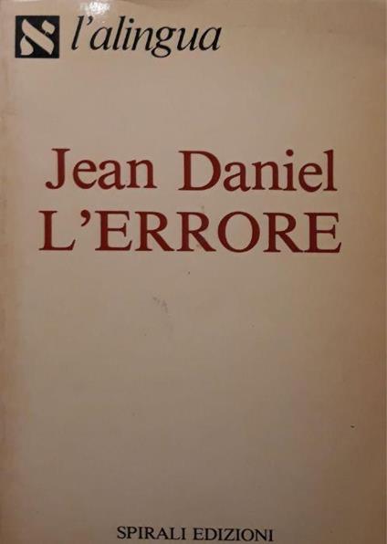 L' errore - Jean Daniel - copertina