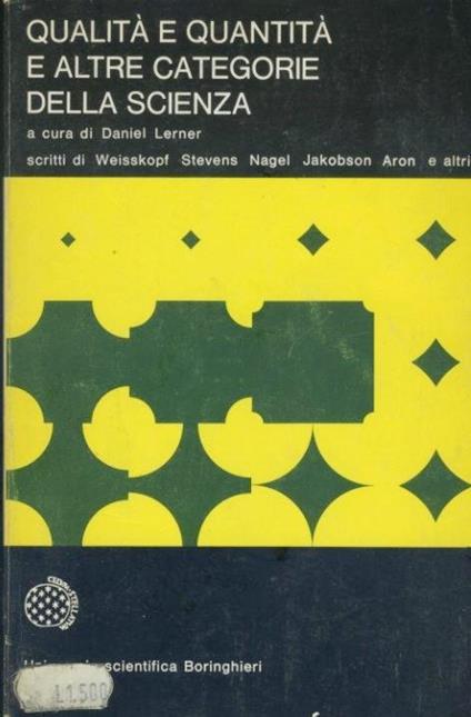 Qualità e quantità e altre categorie della scienza - Daniel Lerner - copertina