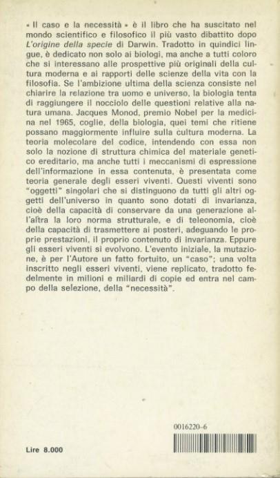 Il mondo e la necessità - Jacques Monod - 2