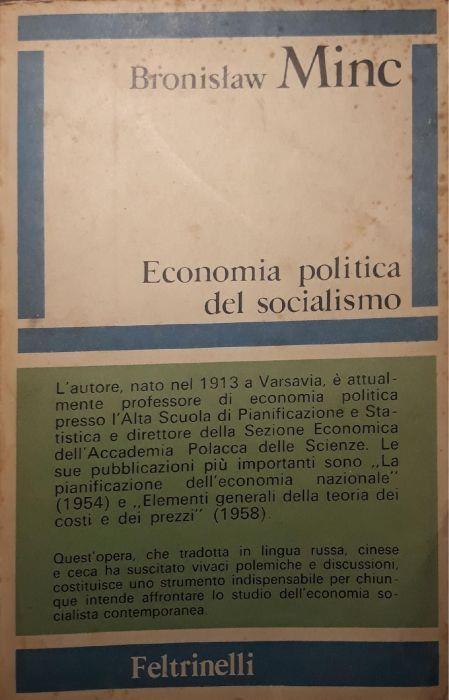 Economia politica del socialismo - Bronislaw Minc - copertina