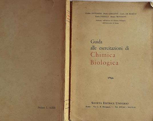 Guida alle esercitazioni di chimica biologica - copertina
