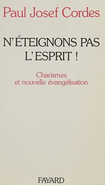 N'éteignons pas l'Esprit - Paul Josef Cordes - copertina