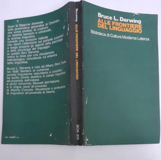 Alle frontiere del linguaggio - Bruce L. Derwing - copertina