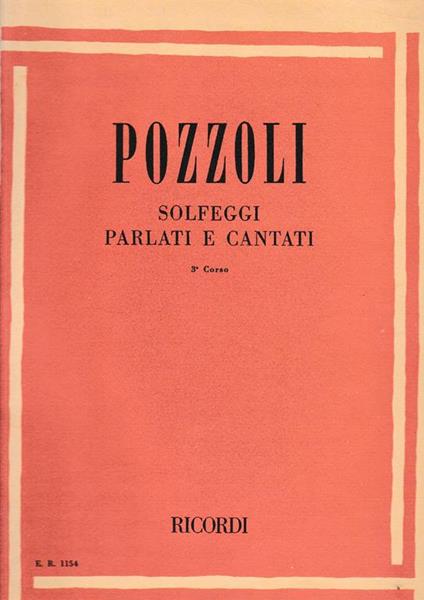 Pozzoli solfeggi parlati e cantati 3° corso - Ettore Pozzoli - copertina