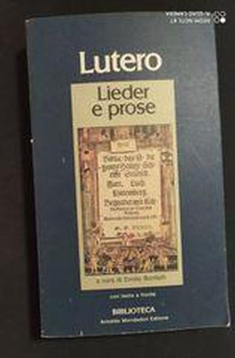 Lieder e prose - Martin Lutero - copertina