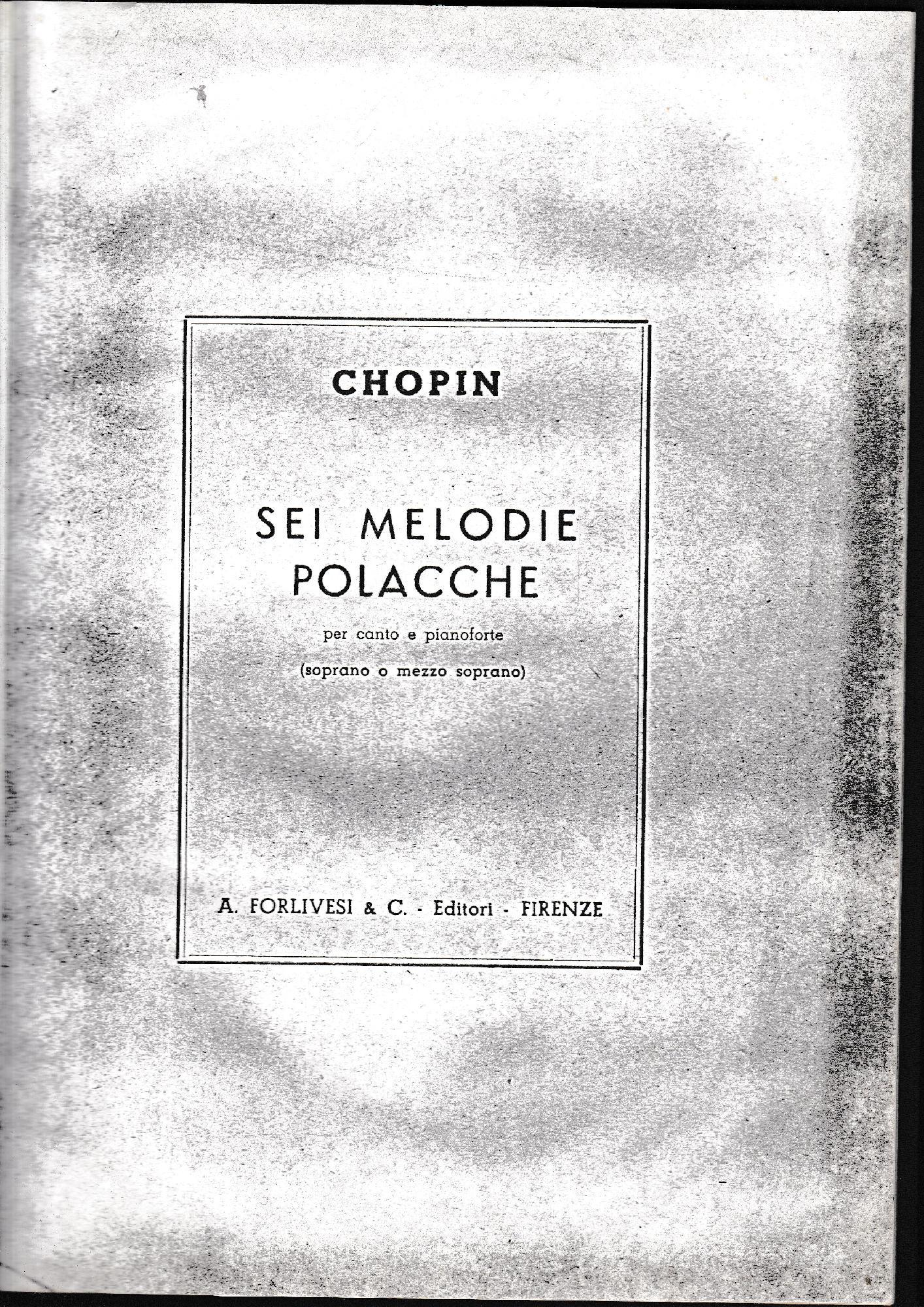 Sei melodie polacche per canto e pianoforte (soprano e mezzo soprano)