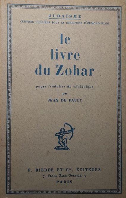 Le livre du Zohar - copertina